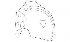 Front left rear fender liner for Mercedes W211 rwd