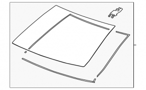 Windshield Cadillac ATS 13- Pilkington, air