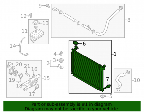 Water cooling radiator Hyundai Sonata 15-19 2.4