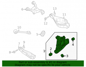Rear left axle shaft Mitsubishi Outlander 22-25 2.5