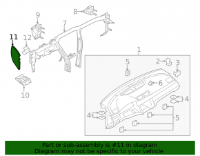 Dashboard trim right side VW CC 08-17 beige