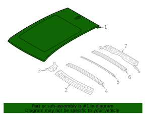 Roof metal BMW X1 F48 16-22 for panorama, sawed off