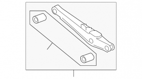 Mitsubishi Lancer 10-17 lower rear transverse control arm, left