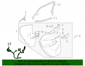 Wiring rear right door Chevrolet Bolt EUV 22-23