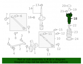 Rear right shock absorber support for Toyota Venza 09-15