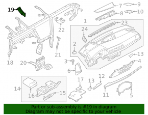 Right windshield projection bracket for Audi E-Tron 19-23