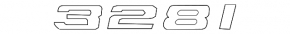 Emblem inscription 328i trunk lid BMW 3 F30 12-16
