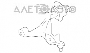 Lower control arm, front right, Infiniti G25 G35 G37 4d 06-15 AWD