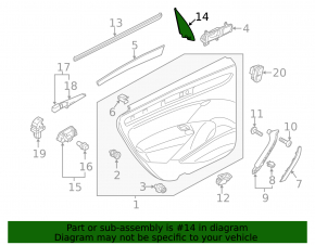 Door trim side triangle rear right VW Passat 20-22 inner