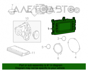 Radio tape recorder Jeep Grand Cherokee WK2 11-14