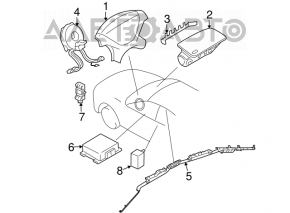 Right side curtain airbag for Mitsubishi Galant 2012