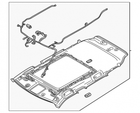 Mitsubishi Outlander 22-25 headliner for panoramic windows, black