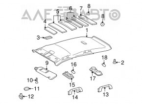 Ceiling handle front left Toyota Sienna 11-14 ser