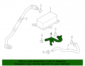 Gearbox cooling pipe for cooler VW Touareg 11-17 3.6 feed