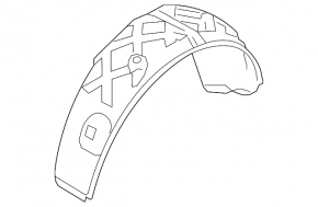 Rear right mudguard VW Touareg 11-17