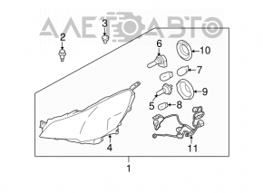 Subaru Outback 10-10 right front headlight