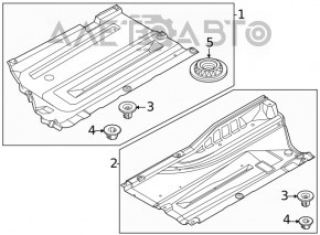 Front left underbody protection Hyundai Sonata 20-23