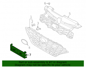 License plate area in front of Hyundai Sonata 20-22 SEL, SEL Plus, Limited