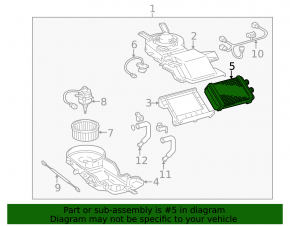 Lexus LX 98-07 rear heater radiator