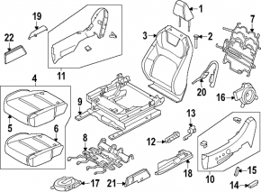 Nissan Ariya 23-25 driver's seat lumbar support control
