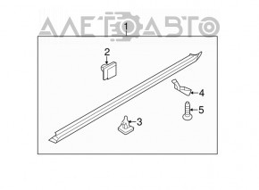 Threshold right Kia Sorento 10-15 structure