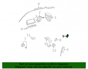 Airbag sensor rear left Lexus IS250 IS350 06-13