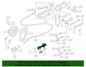 Front right door limiter Audi A4 B9 17-25