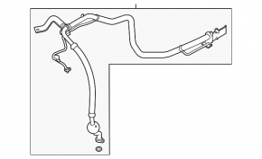 Air conditioning pipe compressor-heater Nissan Rogue Sport 18-22