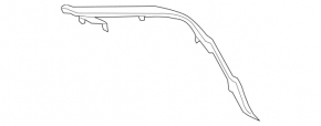 Left trunk lid trim Mercedes C-class W205 15-21 on the body