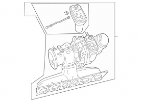 Turbocharger complete with manifold Mercedes W167 GLE 450 20-23 3.0h
