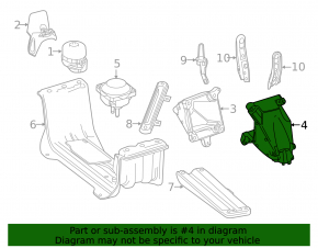 Engine mount bracket left Mercedes GLS-class X166 15-19 3.0