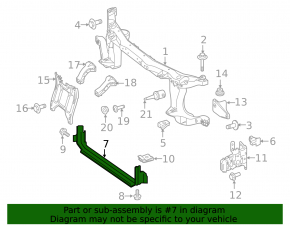 Lower radiator mounting frame for Mercedes Metris W447 16-23