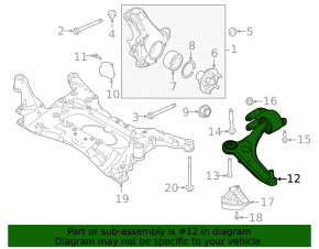 Lower control arm, front right, Land Rover Discovery Sport 20-25 rest.