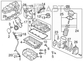 Oil filter housing VW Passat b7 12-15 USA 2.0TDI AVA