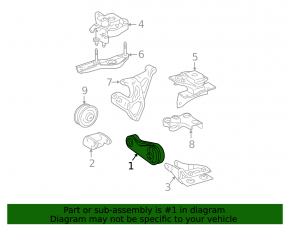Front engine mount for Toyota Prius 2009-2010