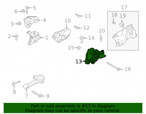 Left engine mount Hyundai Santa Fe 24-25 2.5, AWD