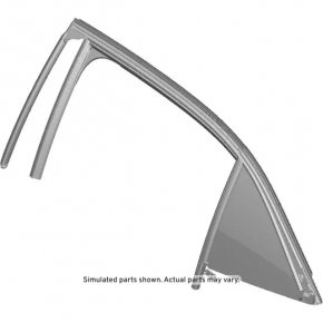 Door glass triangle rear left Chevrolet Malibu 13-15 with glass seal
