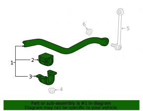 Front stabilizer Chevrolet Camaro 16- SS 6.2