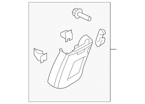 Upper center pillar trim left VW CC 08-17 gray, chemically treated