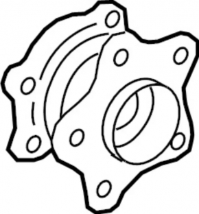 Rear left hub Nissan Murano z52 15- FWD GSP