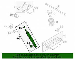 Rear right shock absorber for Lexus LX570 08-21