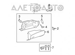 Toyota Highlander 2013 gray glove compartment