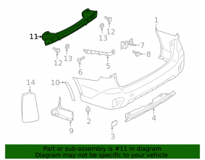 Subaru Outback 20-23 Rear Bumper Reinforcement