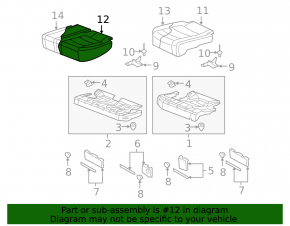Rear seat row 2 VW Tiguan 09-18 brown cloth
