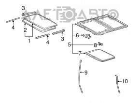 Lexus ES300 ES330 sunroof glass