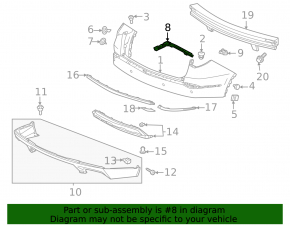 Rear bumper mount, right outer, Acura MDX 22-26