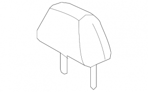 Headrest front left Lexus GS350 07-11 leather black