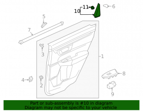 Door trim side triangle rear right Honda CRV 17-22