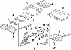 Rear left underbody protection Honda Accord 23-