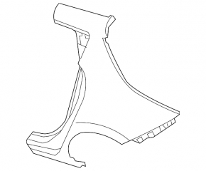 Quarter wing rear right Nissan Leaf 13-17